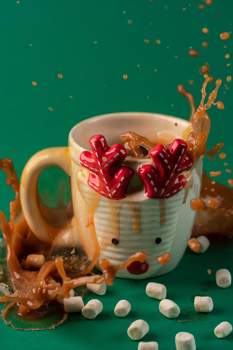 Mug With Christmas Decorations