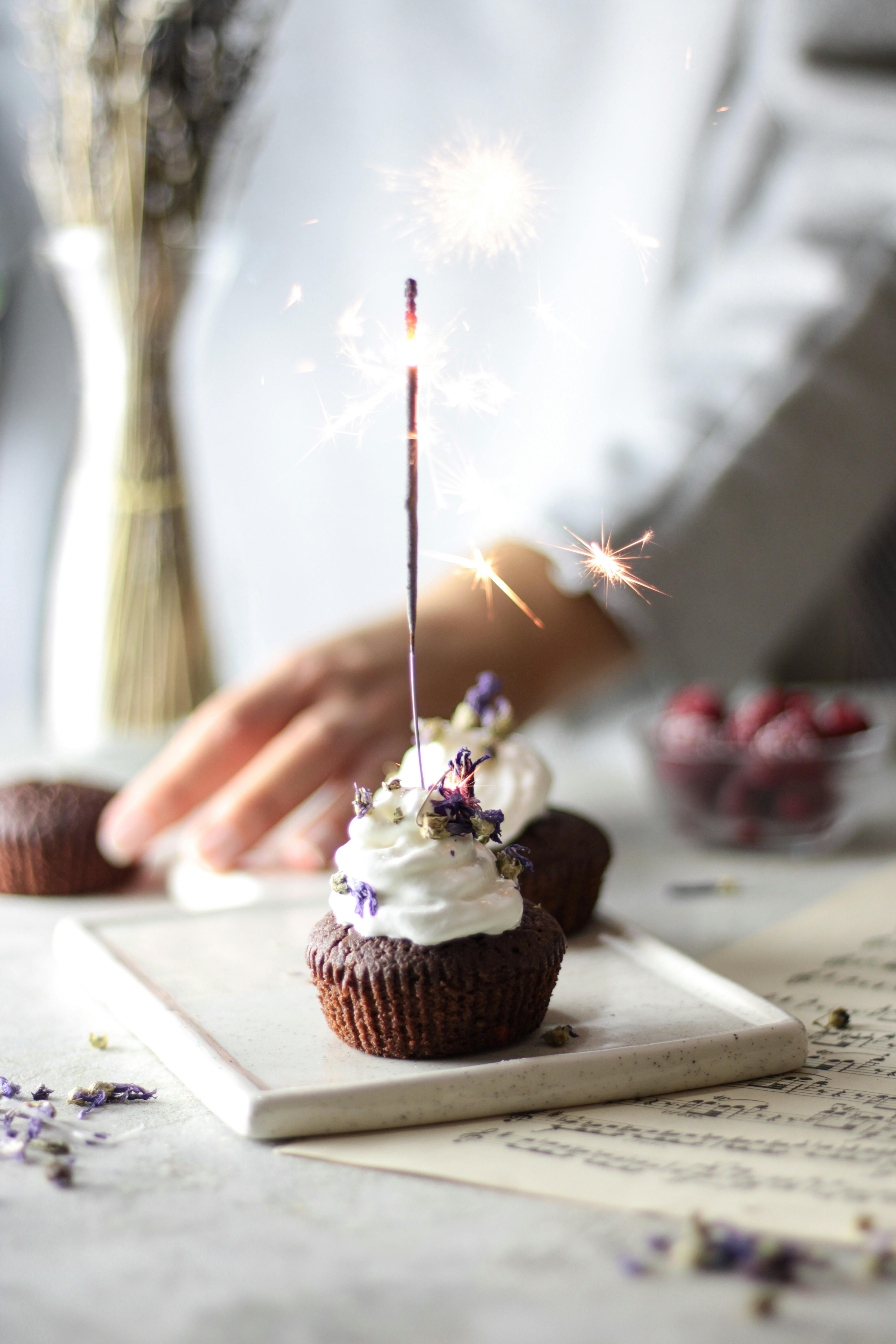 Cupcake Sparkler Photos Download The BEST Free Cupcake Sparkler Stock   Pexels Photo 10003245 