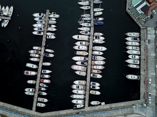 Kostnadsfri bild av båtar, brygga, drönarbilder