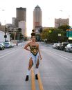 Portrait of Fashionable Woman on City Street