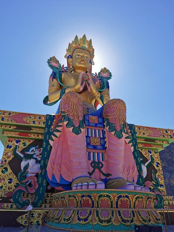 Tibetan Bells at Diskit Monastery Editorial Photo - Image of monastery,  sculpture: 260071481