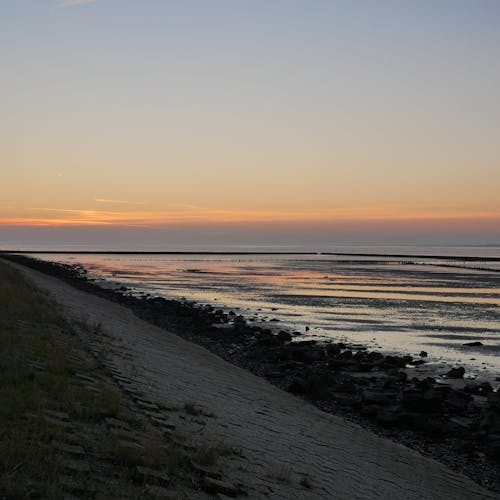 Kostnadsfri bild av gyllene solnedgång, hav, havet