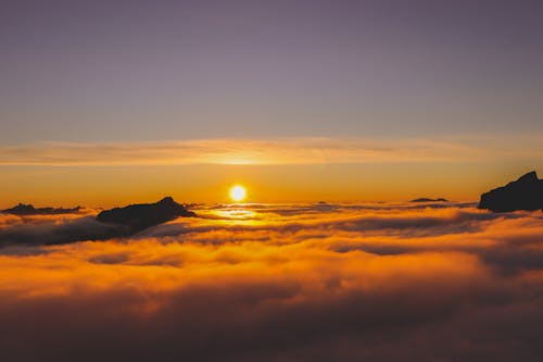 Δωρεάν στοκ φωτογραφιών με αυγή, βουνοκορφές, δύση ηλίου