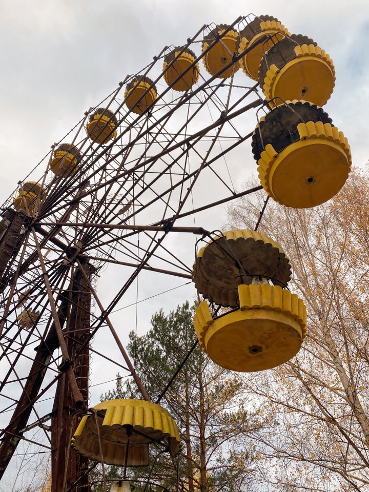 Roda-gigante abandonada em Pripyat