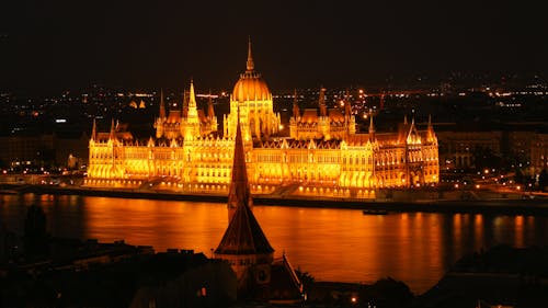 The Hungarian Parliament Building at Night 