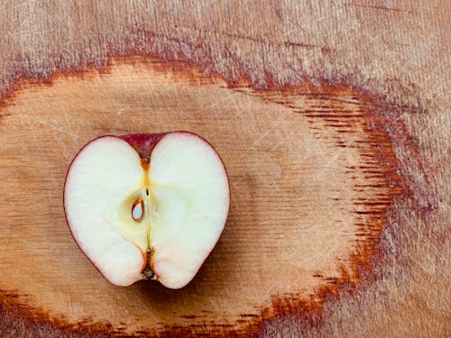 Sliced Apple on a Wooden Surface