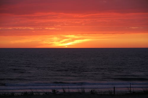 Scenic View of a Beach During Sunset