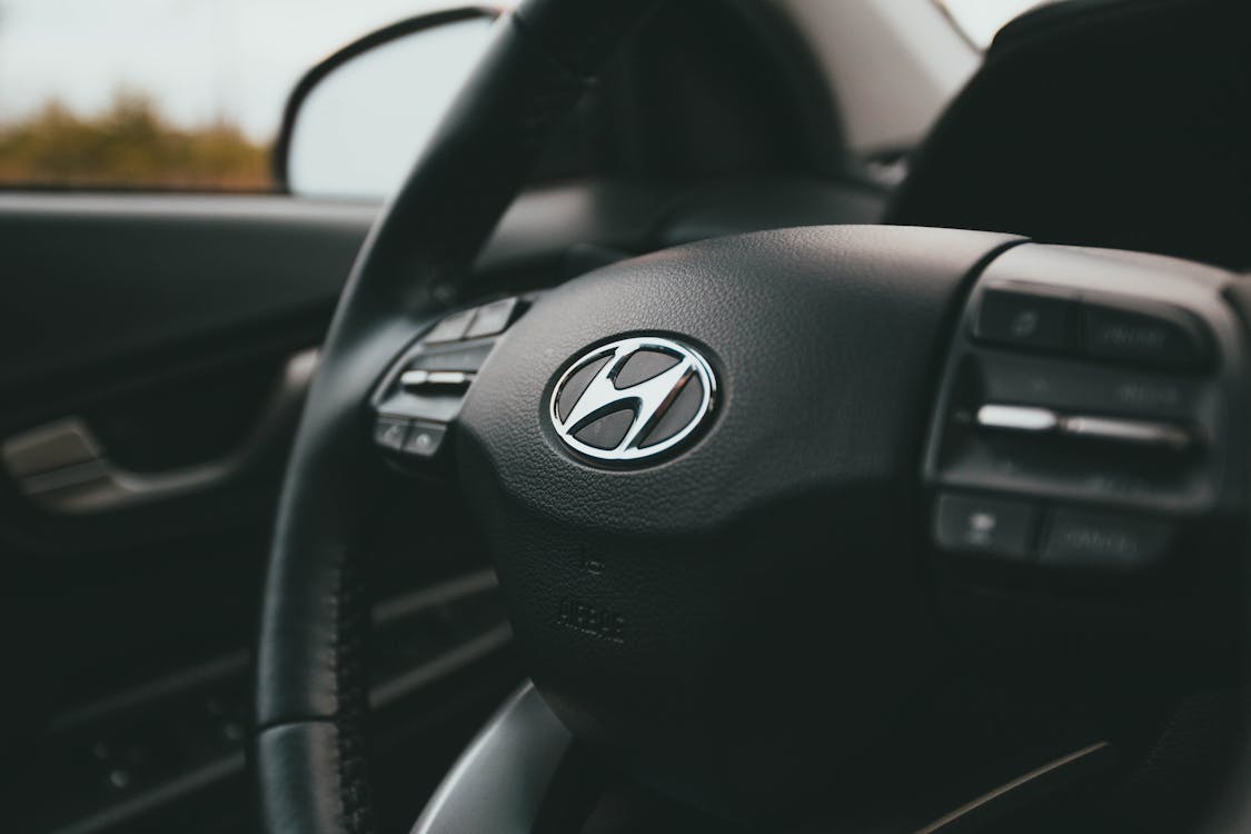 Free Close up on Hyundai Steering Wheel Stock Photo gas mileage