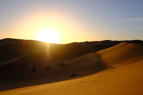 Dessertberg Während Des Sonnenuntergangs