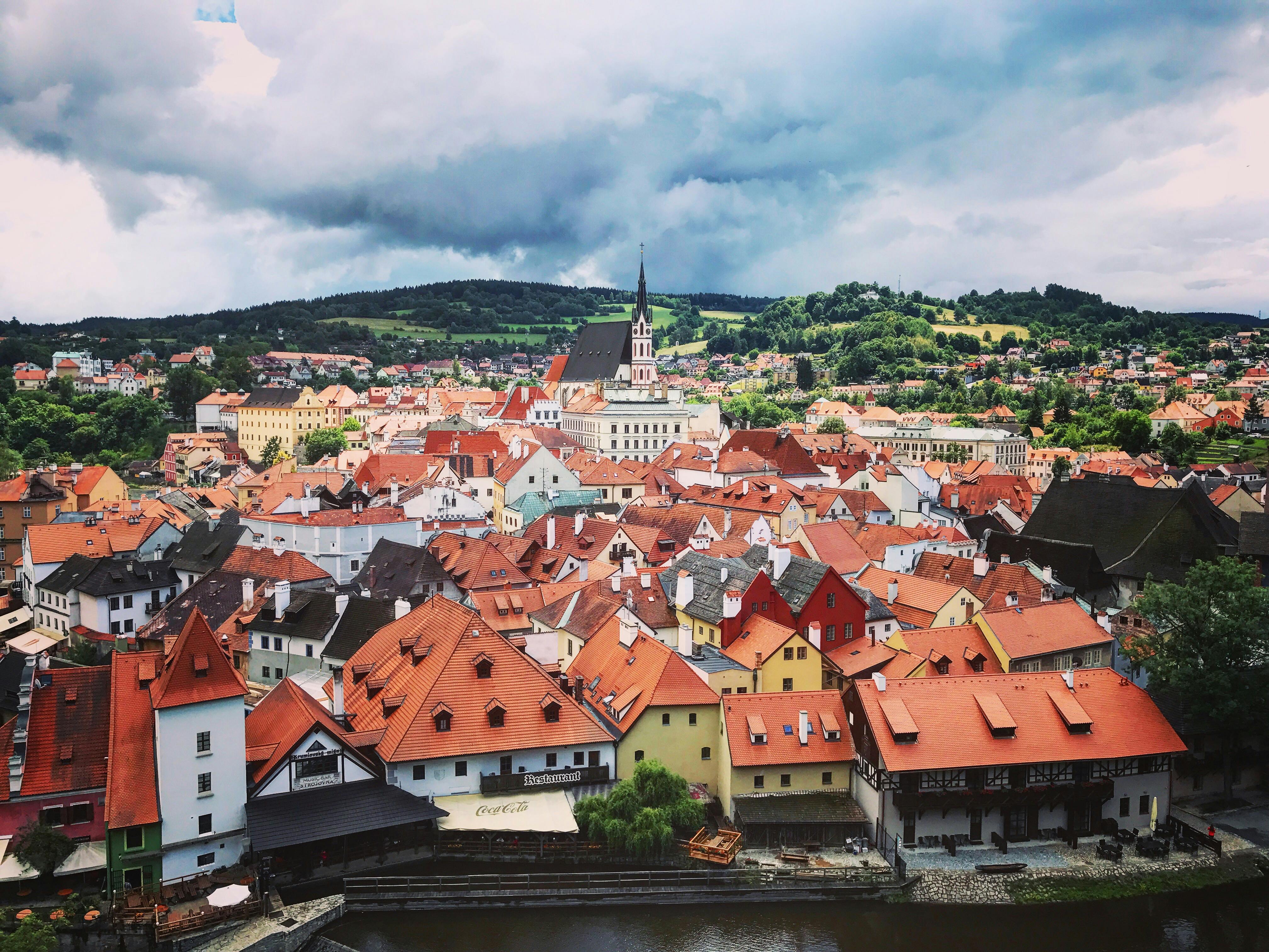 Český Krumlov traditional Czech food and medieval architecture