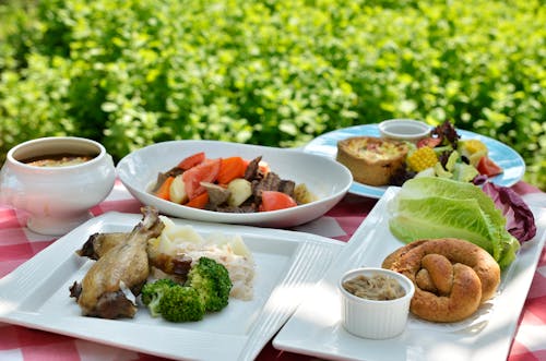 Free Food Served on Table Stock Photo