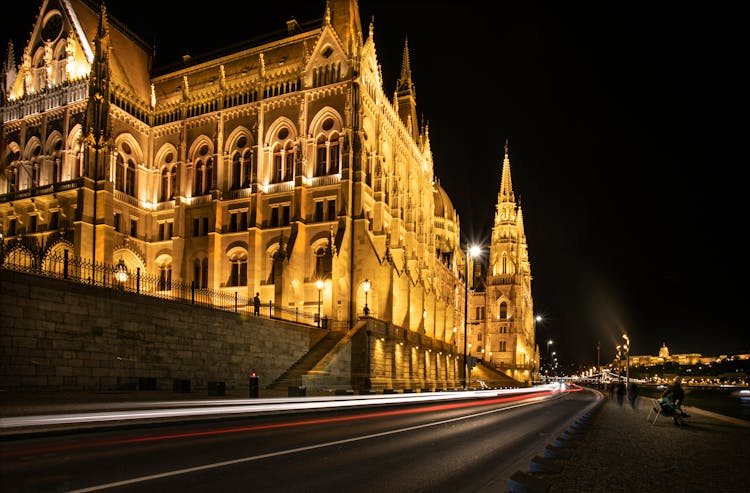 Hungary Parliament Building At Night