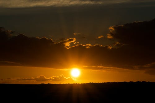 Free stock photo of countryside, orange, sunset