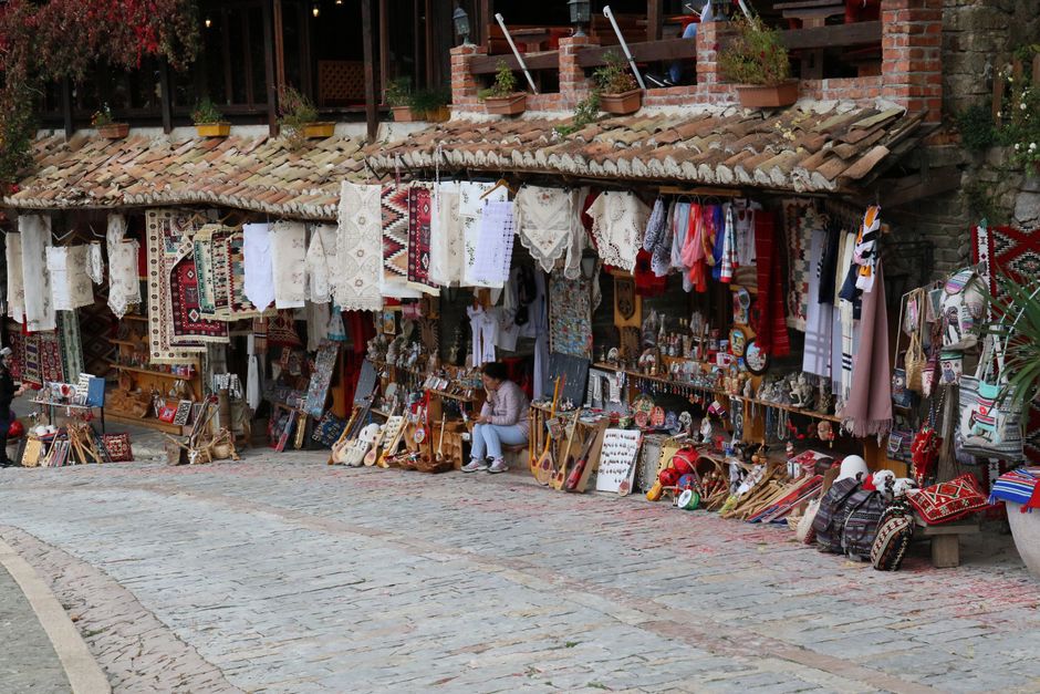 Vibrant Old Bazaar in Skopje, North Macedonia, with historic buildings