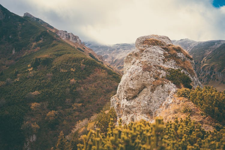 Landscape Of Rocky Mountain Tops 