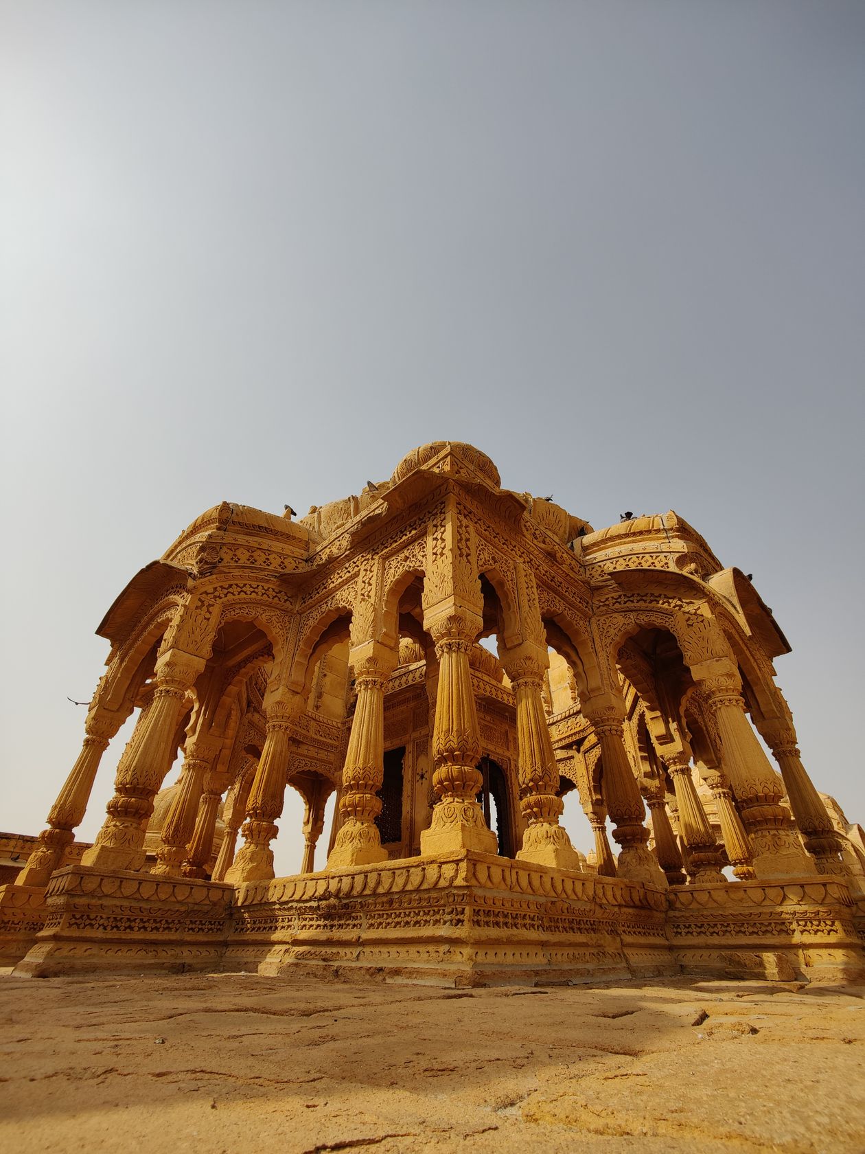 Sandstone cenotaphs at Bada Bagh near Jaisalmer