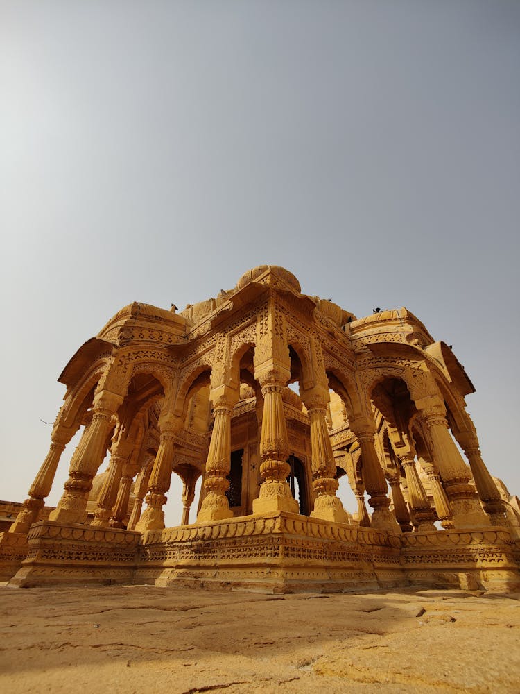 Low Angle View Of The Bada Bagh In India 