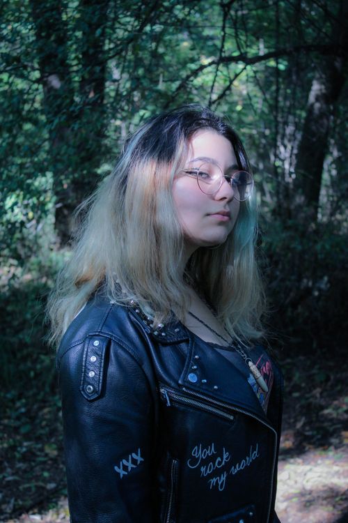 Free stock photo of black leather jacket, glasses, rebel Stock Photo