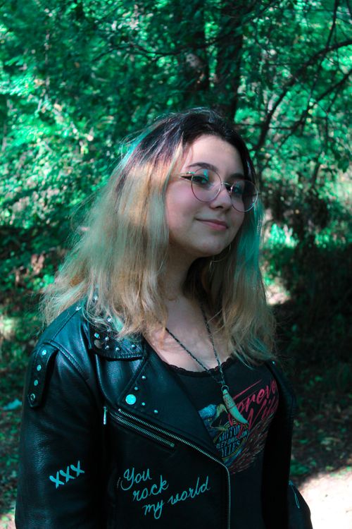 Free stock photo of black leather jacket, glasses, rebel Stock Photo