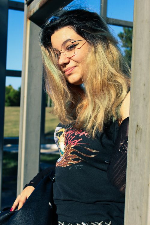 Free stock photo of black leather jacket, glasses, rebel Stock Photo