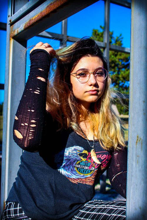 Free stock photo of black leather jacket, glasses, rebel Stock Photo