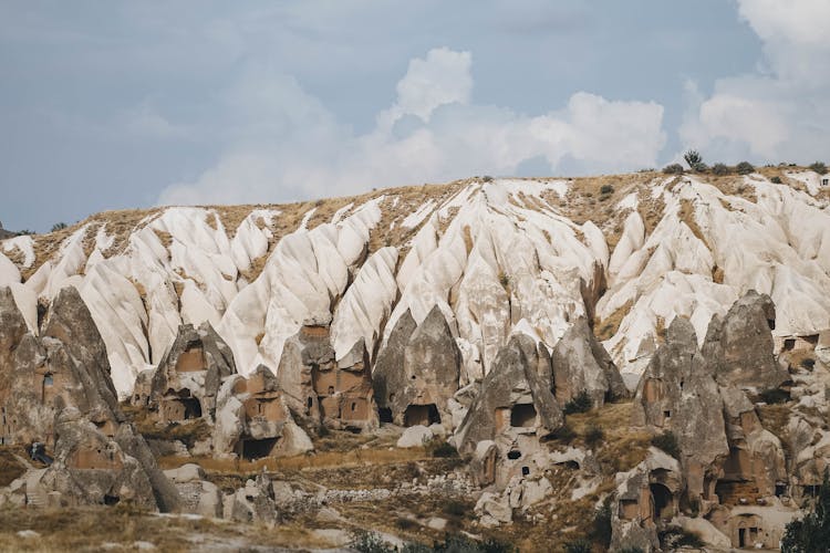 Ancient Caves In Mountains 