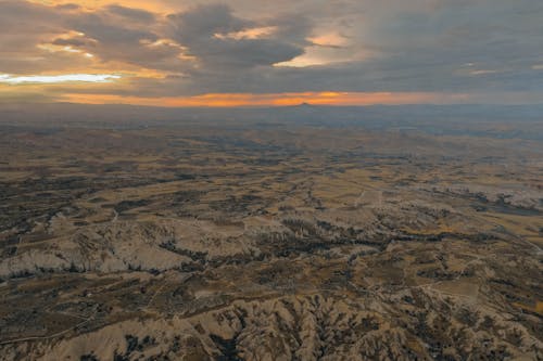 Aerial Photography of Brown Mountains
