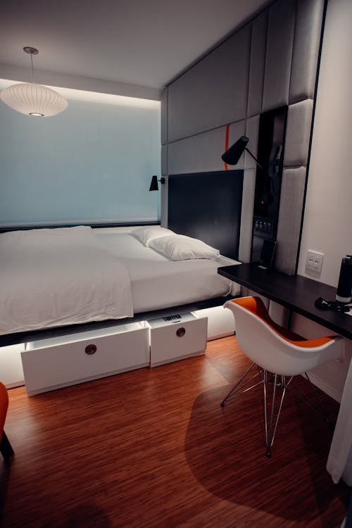 Free Photo of a Cozy Bedroom Stock Photo