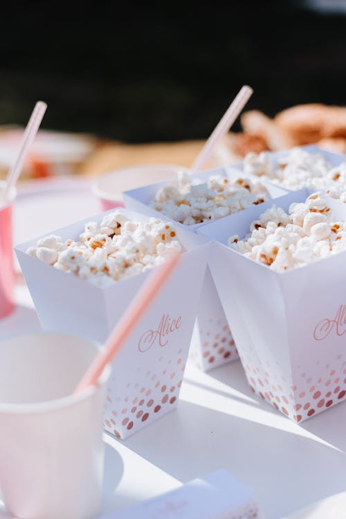 Popcorn on a Paper Container