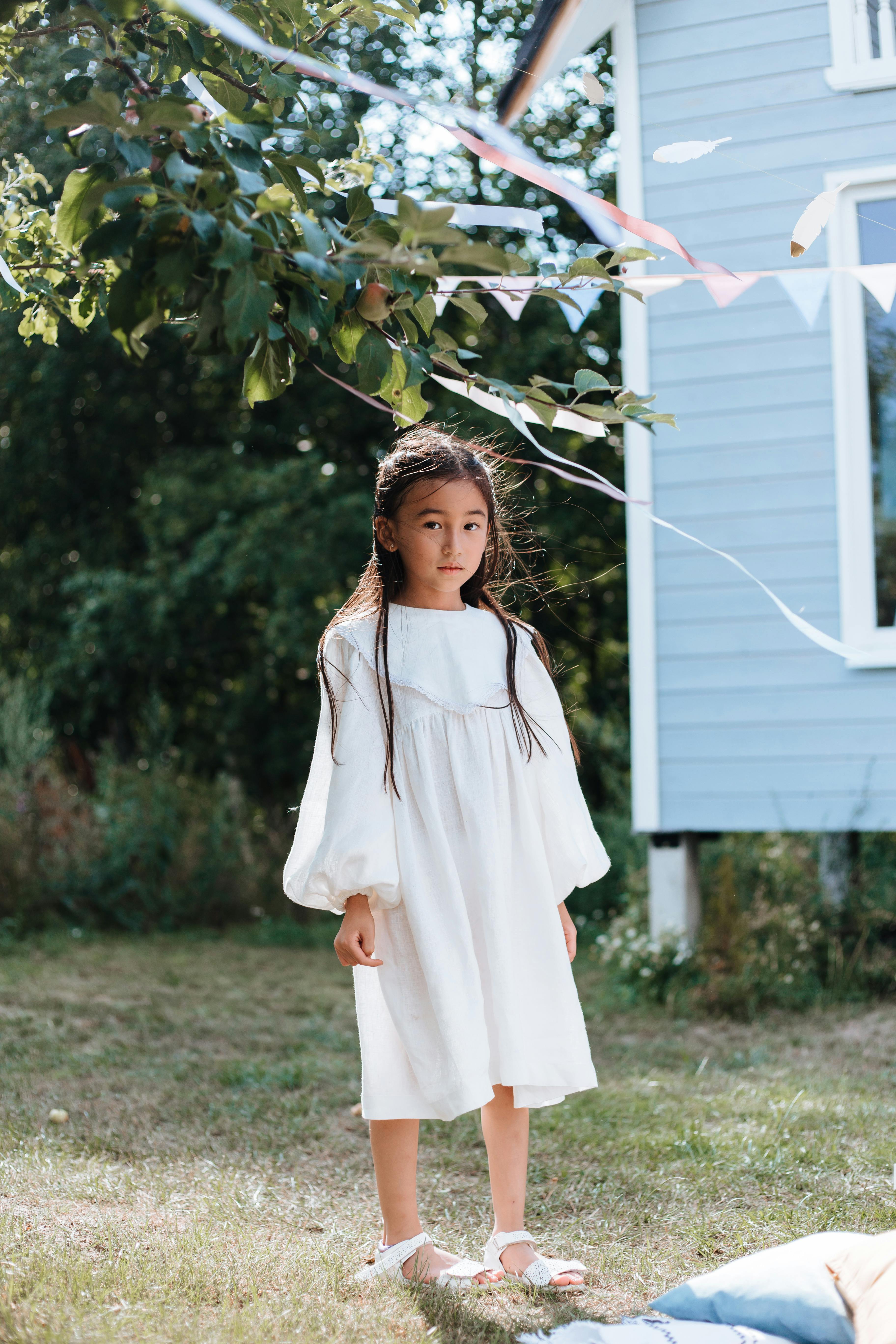 girl in white dress