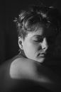 Close-up of Woman with Eyes Closed