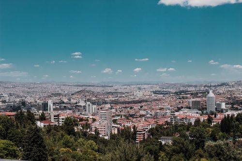 Free A stunning aerial view of Ankara, showcasing its modern urban landscape under a clear blue sky. Stock Photo