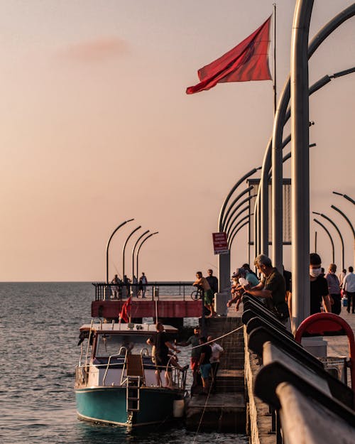 Ferry Moored at Pier