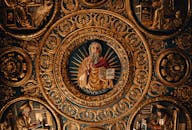 Ornate Bas Relief in Vault Representing Saint Disciples