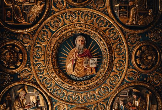 Ornate Bas Relief in Vault Representing Saint Disciples