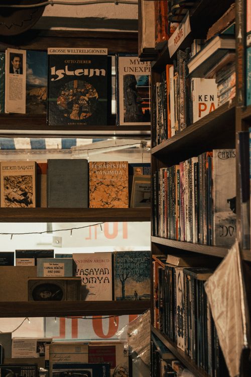Free A warm photo depicting a cozy bookshop with diverse literature. Stock Photo