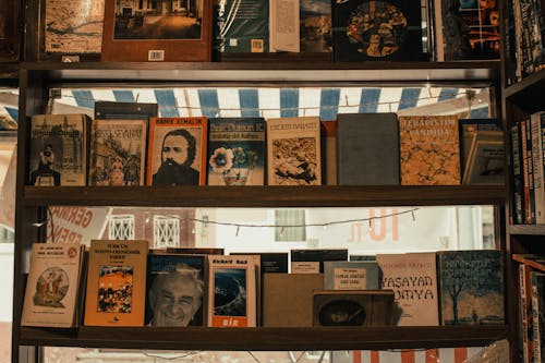 Brown Wooden Shelf With Books