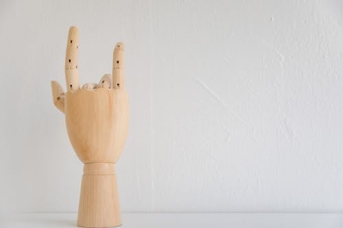 Wooden Hand Gesturing