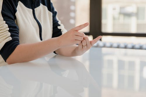 Woman Making Gestures While Talking