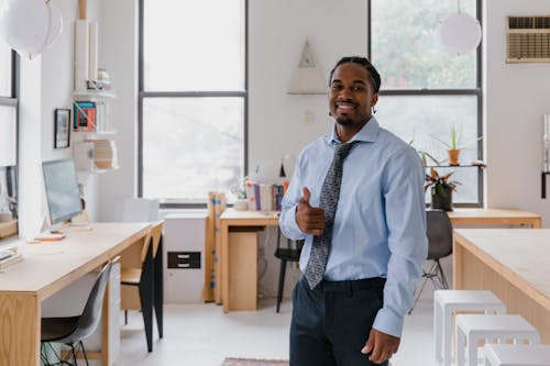 Portrait of Smiling Businessman in Office