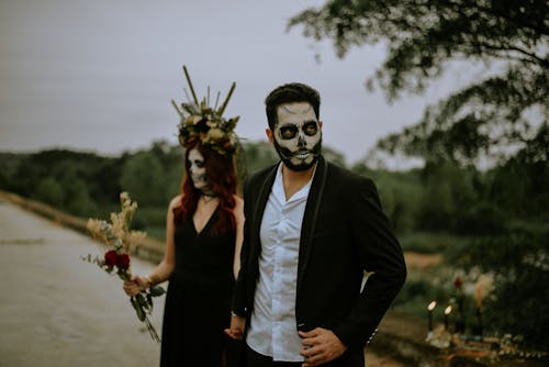 Man and Woman with Face Paint