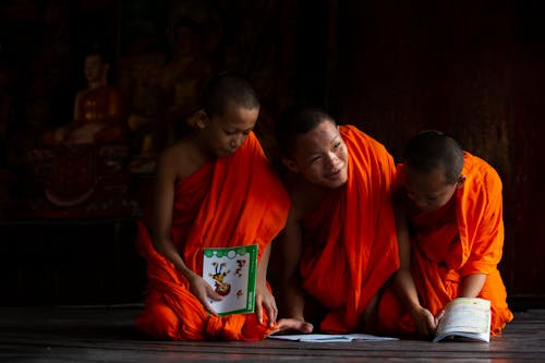 Young Monks Reading 