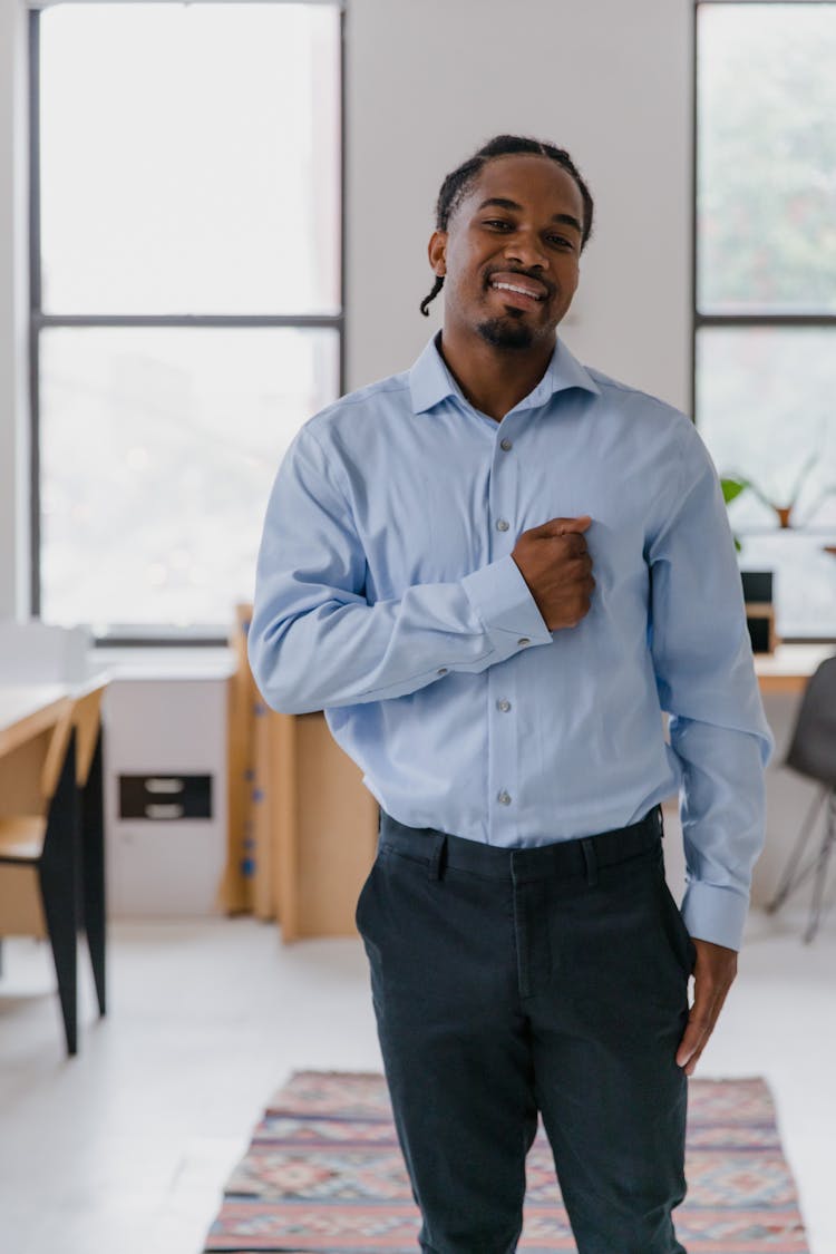 Man Showing Conversation On Gestures