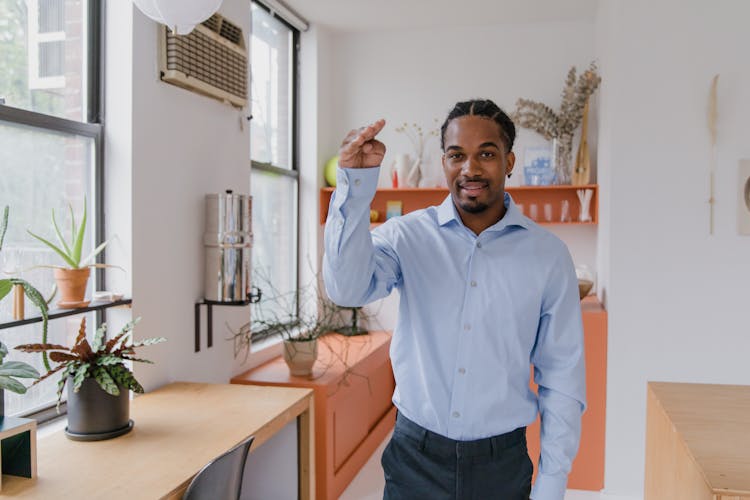 Man Showing Conversation On Gestures