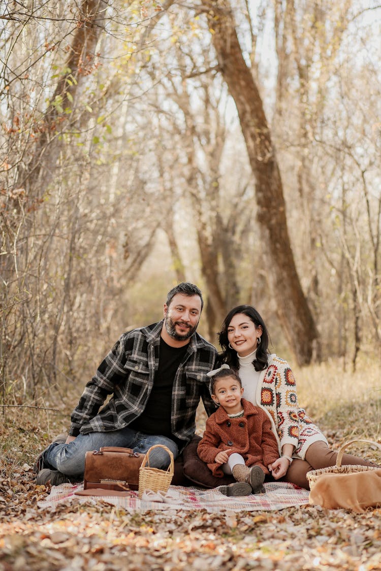 Family On Autumn Picnic