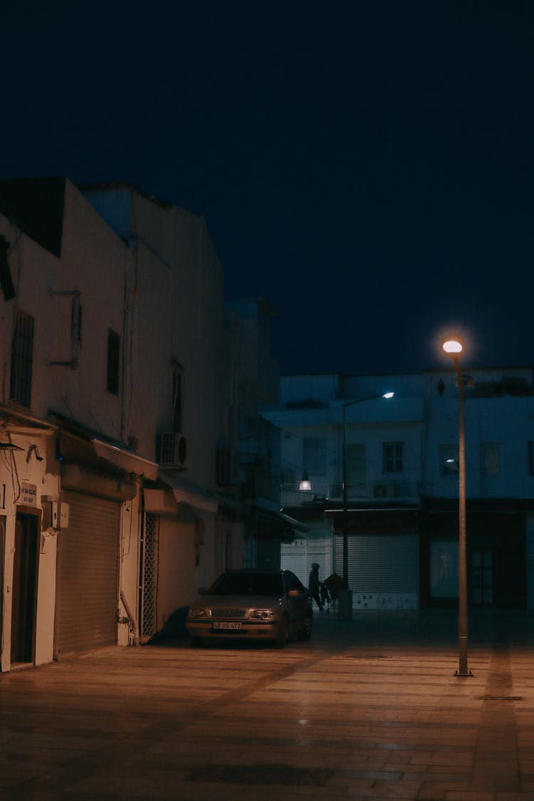 Empty City Street At Night