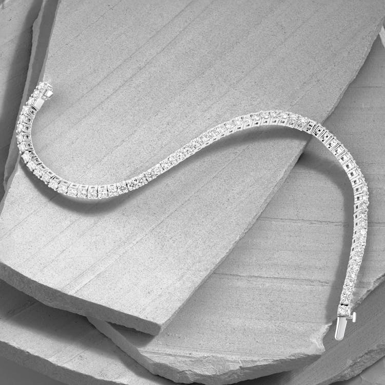 Diamond Bracelet On The Pile Of Stone