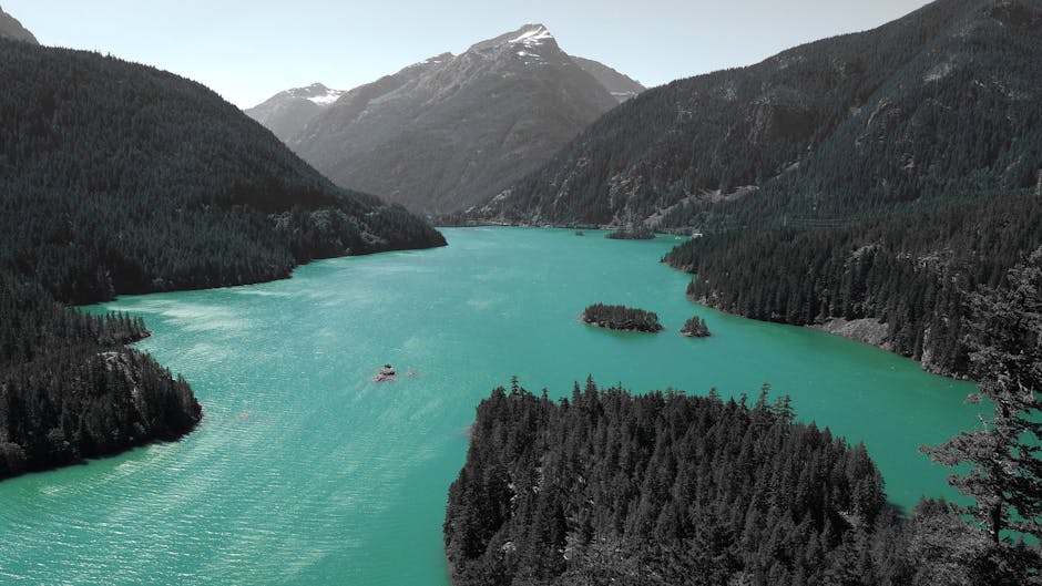 Body Of Water In The Middle Of A Mountain 