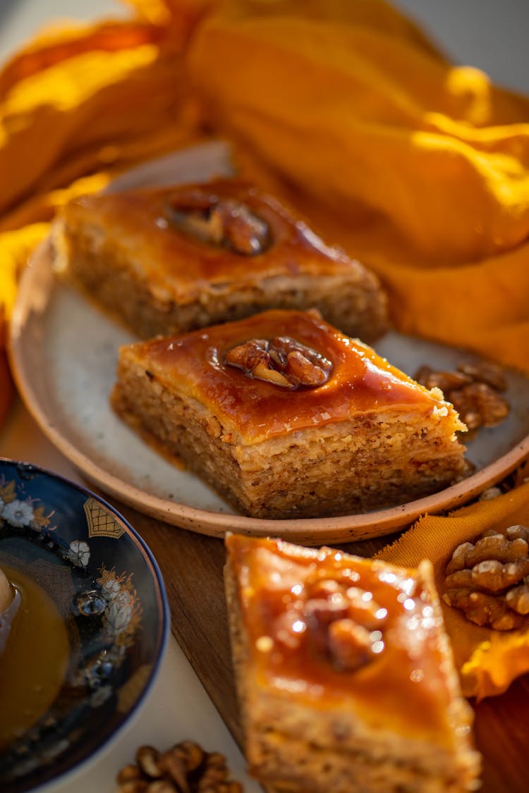 Baklava Dessert Cut In Diamonds