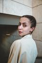 Woman in White Collared Shirt